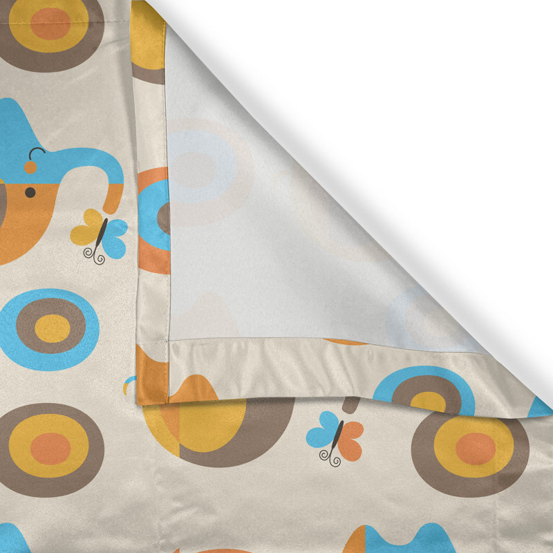 Rideau mural à 2 panneaux Latitude Run®, 50 po x 108 po, orange, taupe, L 50 po x L 96 po