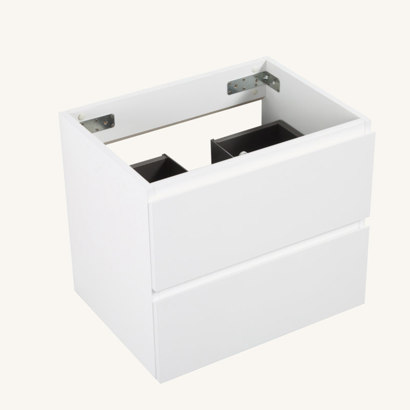 Wall Mount Cabinet WITHOUT Basin, With Two Drawers, Pre-Assembled