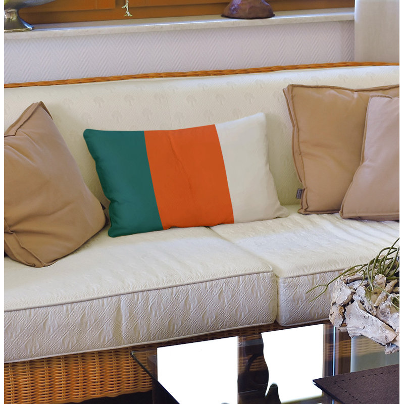 Housse de coussin lombaire Atlanta, Vert/orange, Miami