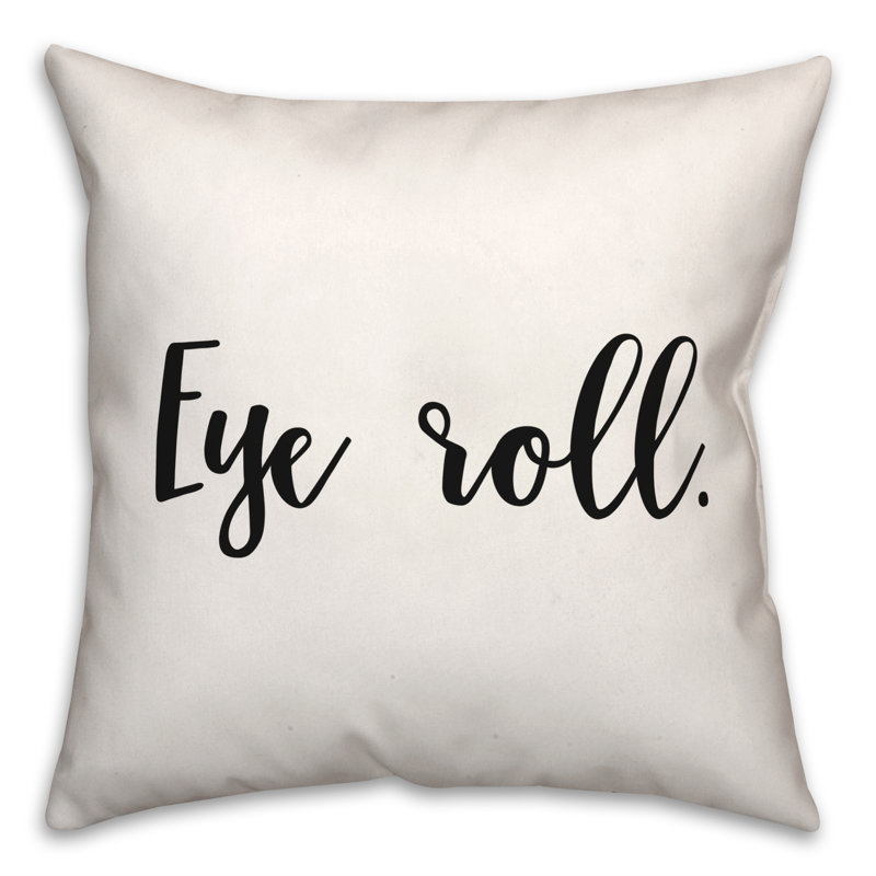 Black And White Typography Collection Throw Pillow