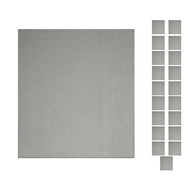 Ensemble de tapis en polyester de couleur unie touffetés à la machine, Hexagone 2 pi