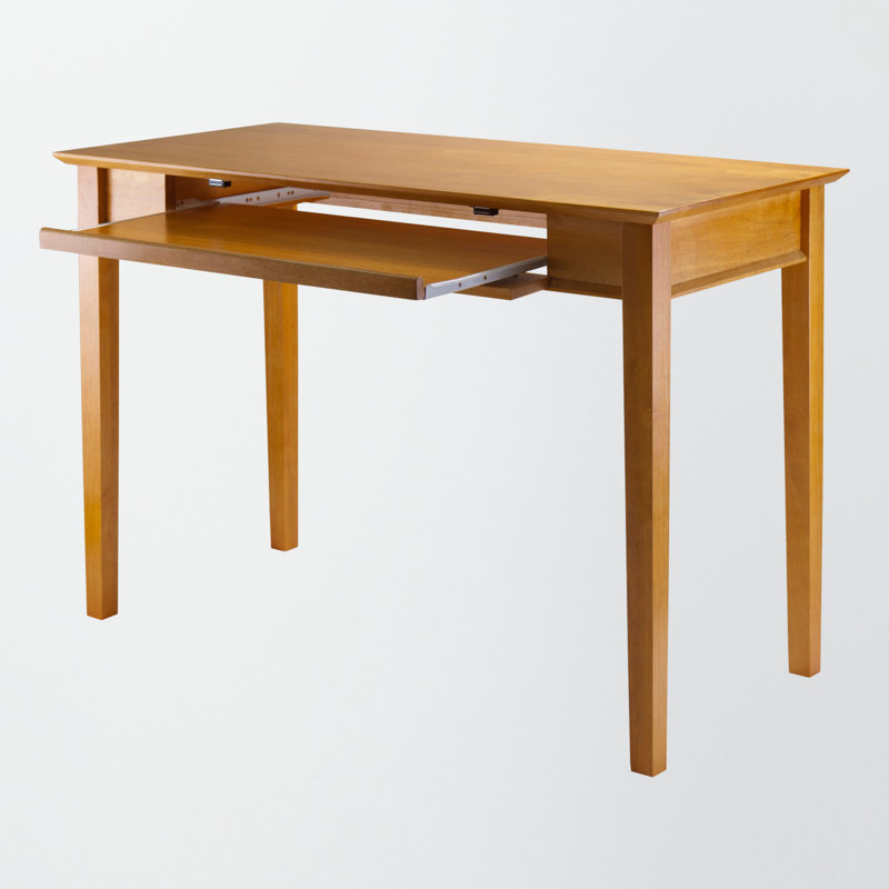Canonbury Solid Wood Construction Computer Desk in Honey Finish, 28.72" H X 41.97" W X 20.38" D