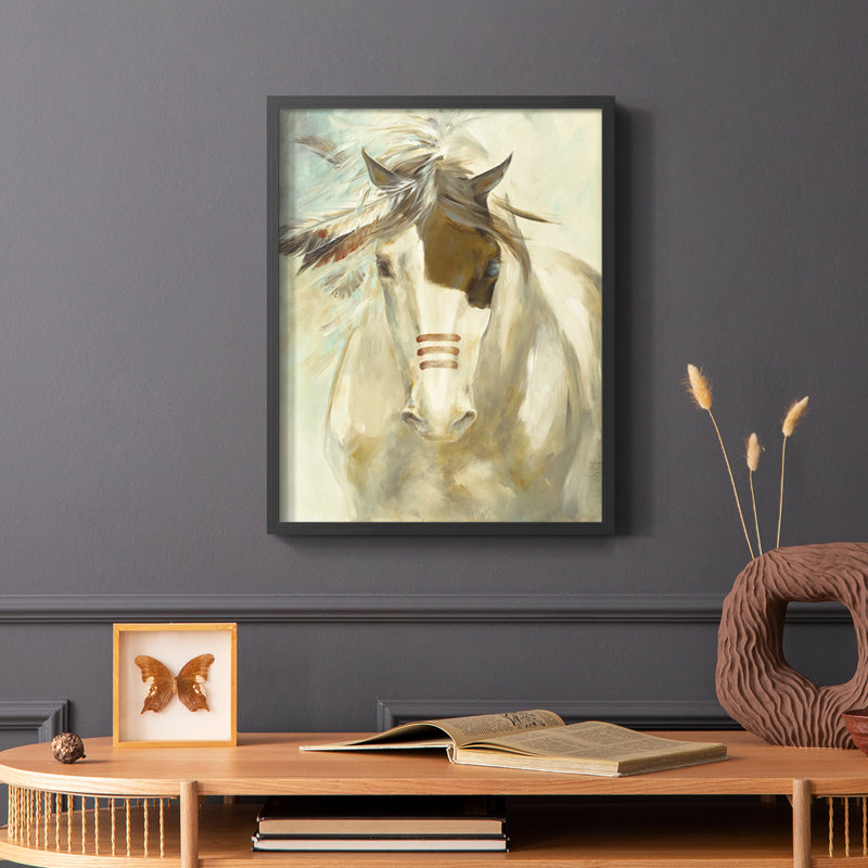 Warrior Framed Print - Solid Wood, Black, 28" H x 22" W