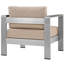 Ensemble de canapé modulaire d'extérieur en aluminium 4 pièces Shore-23593038