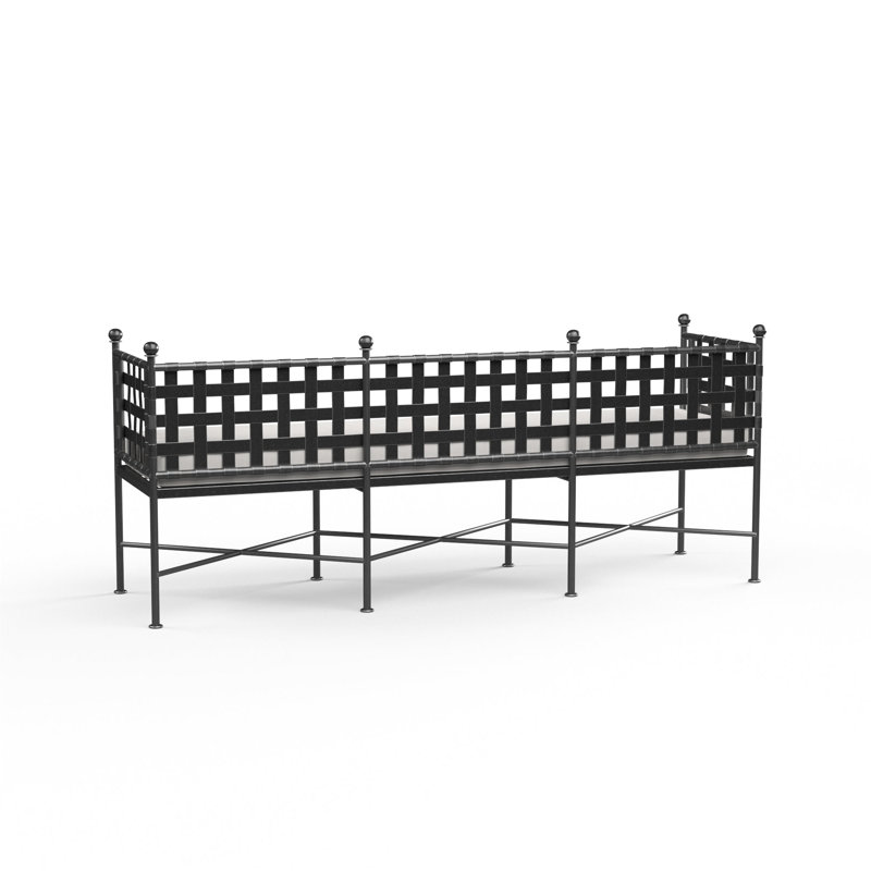 Provence Outdoor Bench, Canvas Flax Sunbrella®