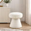 Tabouret Xyna en forme de champignon avec base piédestal, tissu beige-130623927