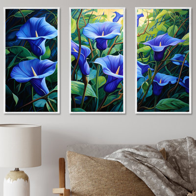 «Purple Morning Glory Blossom Burst I» - art mural Morning Glory