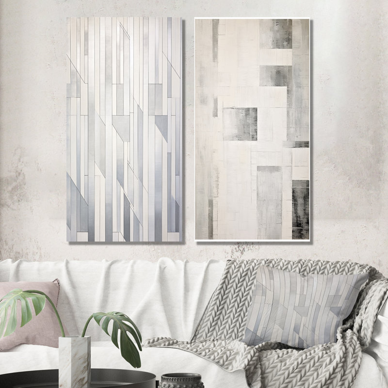 Dainis - Ensemble de 2 reproductions de formes abstraites en métal, H 32 po x l 32 po