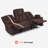 Xannon Power Reclining Sofa with Heat and Massage, 3-Seat Dual Recliner Sofa-989372567