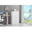 Armoire de rangement pliante en métal blanc, classeur pliant, armoire de rangement avec serrures de porte et tablettes réglables, convient comme armoire de rangement pliante pour la maison, le bureau, l'école et le garage