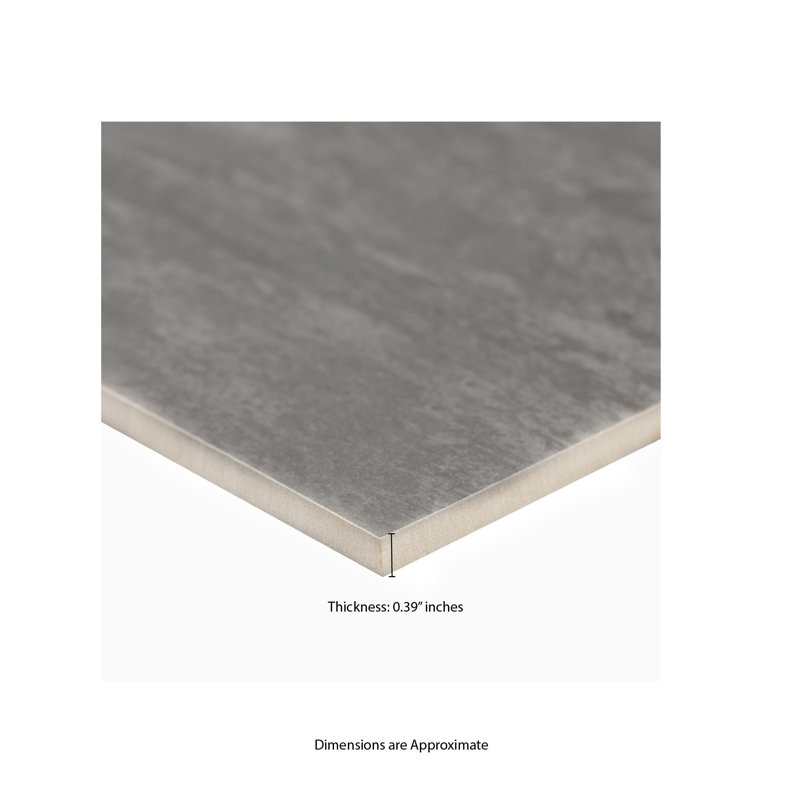 Carrelage mural et de sol Vante Umbra de 12 po x 24 po, aspect métallique mat en porcelaine, Ombre