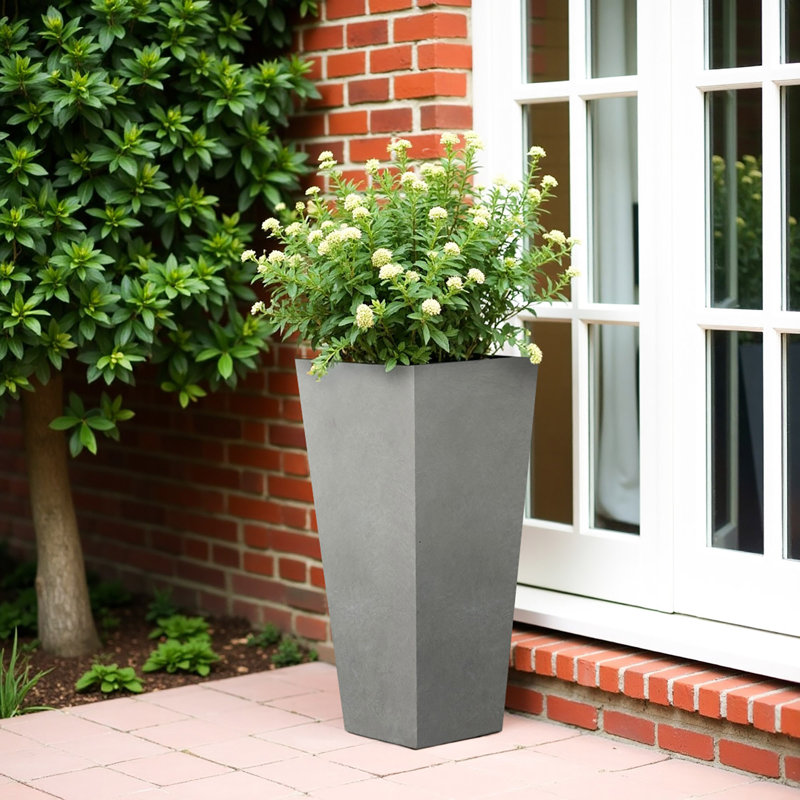 Plant Pot, Light Grey, 65cm H x 32cm W x 32cm D