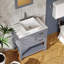 Ensemble de meuble-lavabo et lavabo à motif de marbre avec drain