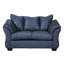 Salon moderne en microfibre et coussins bleu marine