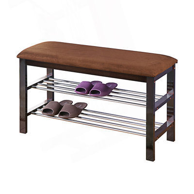 Metal Shoe Bench With Shelves