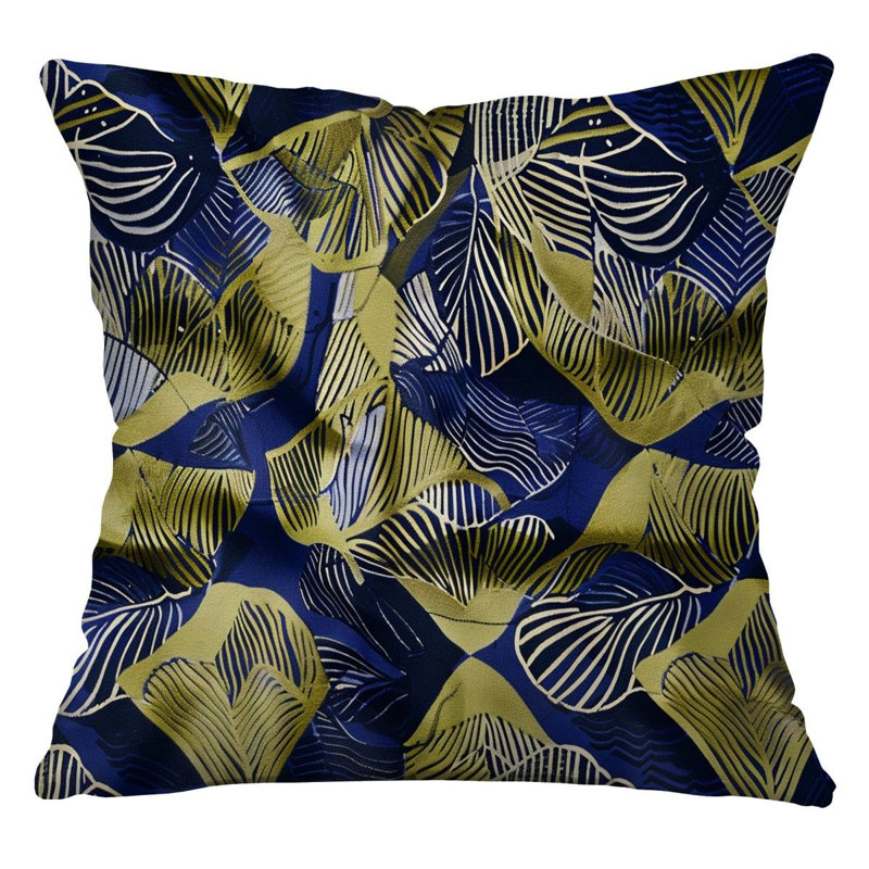 Coussin décoratif réversible Foliage Illustration, H 18 po x l 18 po