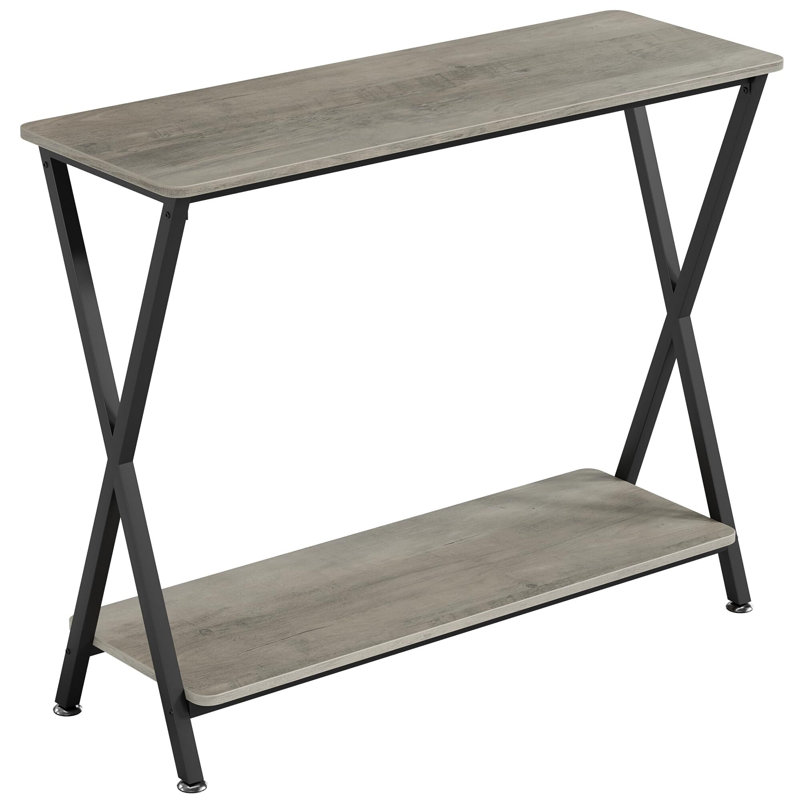 Thaliah Console Table, Gray, 31.8" H x 33.5" W x 11.8" D