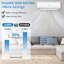 Mini unité AC climatisée 9000BTU, climatiseur mural 19 SEER2 divisé, 208 / 230V, mini système AC / chauffage à deux modes WIFI avec refroidissement et chauffage à deux modes, pour la maison, la chambre à coucher