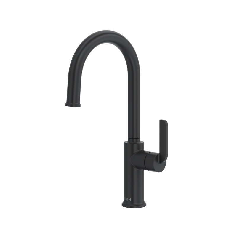 Authentica Bar/Food Prep Kitchen Faucet With C-Spout, Black