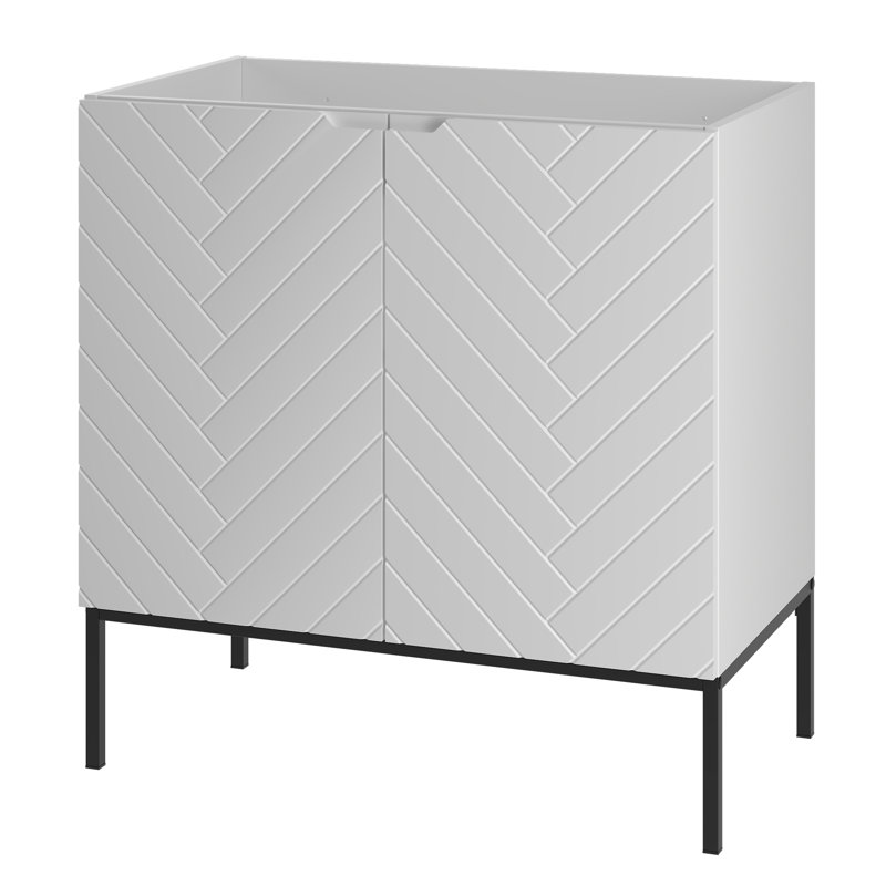 Rigdel Washbasin Cabinet 80, White/Black