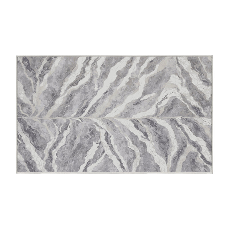 Tapis blanc lavable à la machine, Rectangle 7 pi x 9 pi