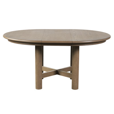 Wood Extendable Oval Dining Table, 47" to 63" with 16" Removable Leaf, Solid Wood Legs, Seats 4-6 People for Dining Room & Kitchen (Natural)