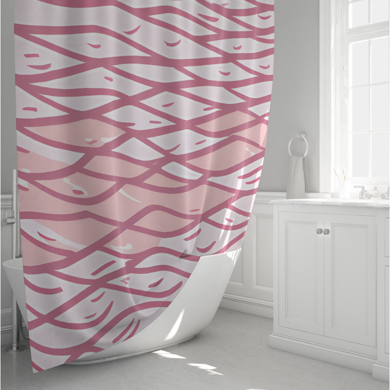 Kourtney Abstract Shower Curtain, 93" H x 70" W