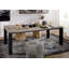Villanders Oak Solid Wood Top Metal Base Dining Table-47484015-47484014