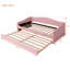 Lit de jour simple rembourré moderne avec lit gigogne réglable et chariot pliable en molleton chaud rose-1229827339-1229827337