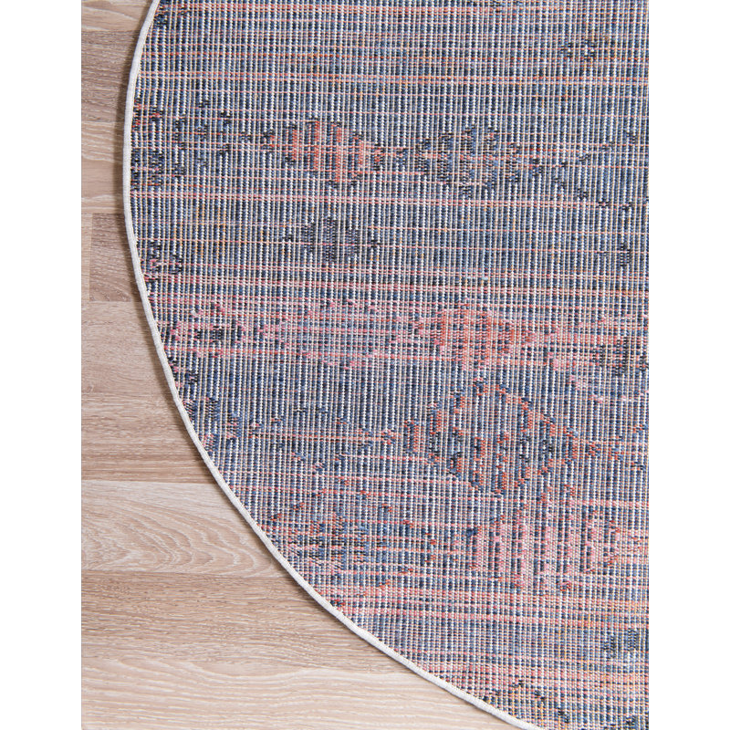 Geometric Indoor Rug, Round 7'