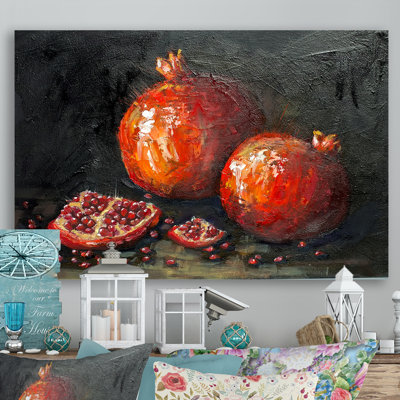 Impression sur toile flottante Red Pomegranates Impressionims