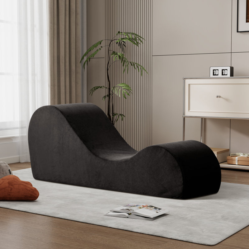 Méridienne 62,48 po, Noir, noir, noir, noir