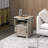 Storage Side Table, Gray. Modern End Table With Shelf & Cupboard. Wood Legged For Living Room. Construction. 17.7"X15.4"X23.6". Can Hold 110 Lbs Gray Storage. Style Open And Broad Space Legs. Stable