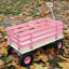 Chariot pour enfants en bois massif, un chariot multifonctionnel pour le jeu extérieur, le transport dans le jardin et le rangement pour pique-nique