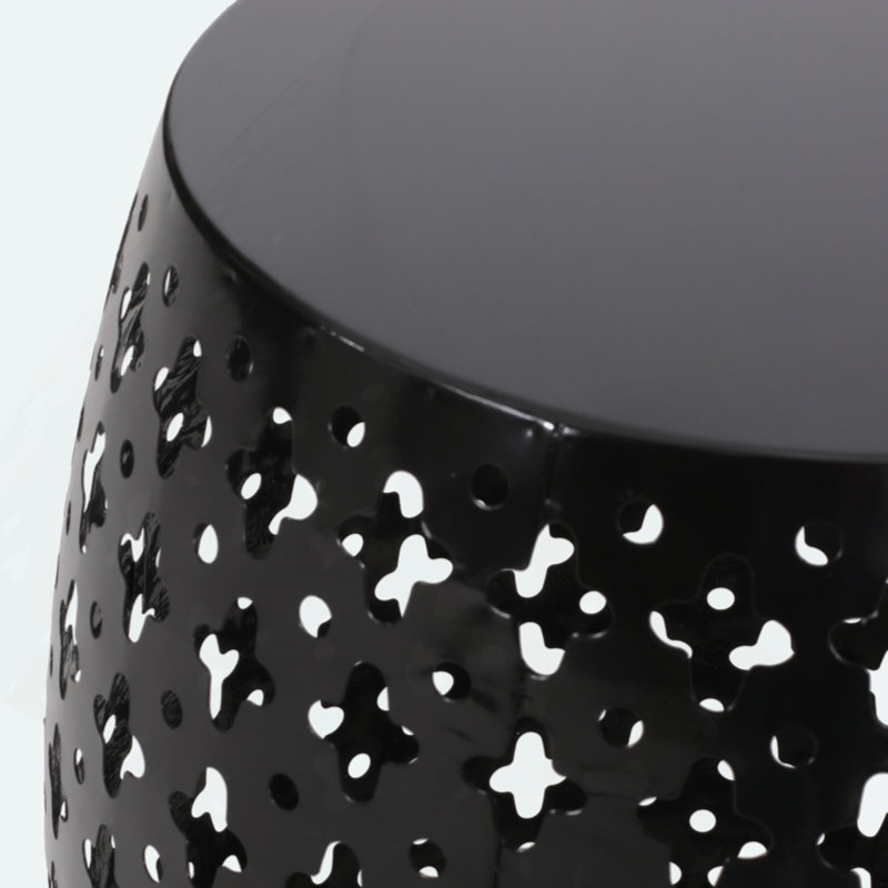 Sturdy And Exquisite Metal End Table For Versatile Spaces, Black