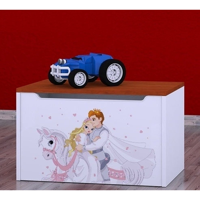 Stevenson Jasna Pear Prince on White Horse Toy Box, Mahogany