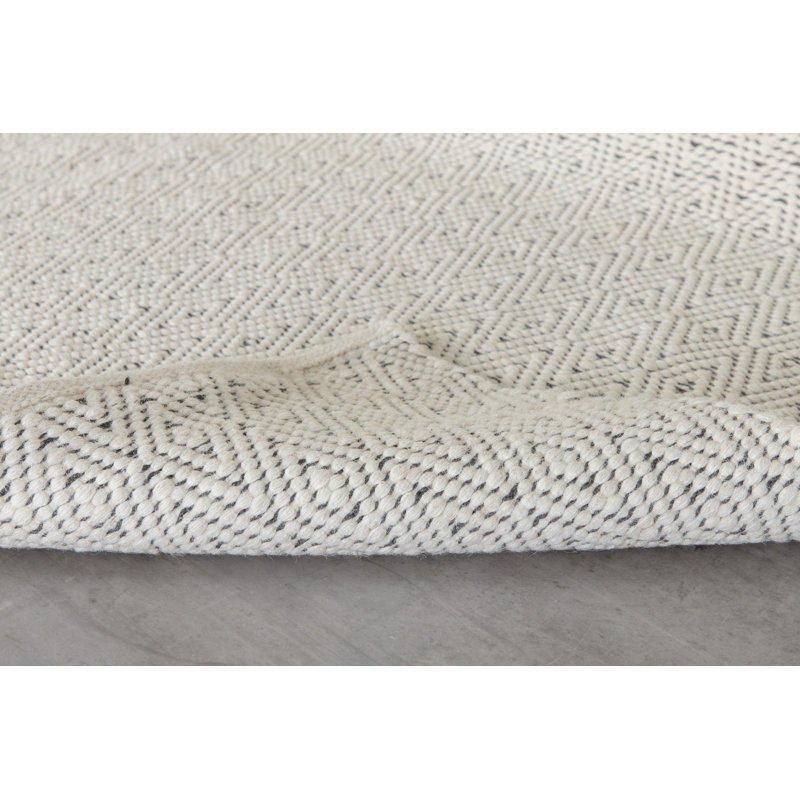 Mcdaniel Solid Colour Wool Hand Woven Area Rug, Rectangle 170 x 240cm