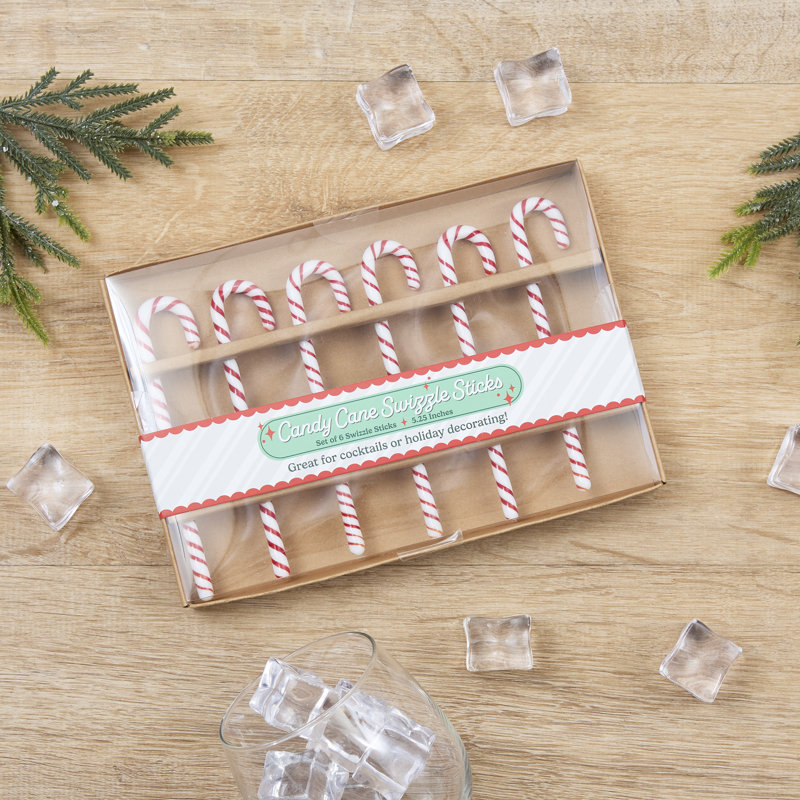  Candy Cane Swizzle Stick Set/6