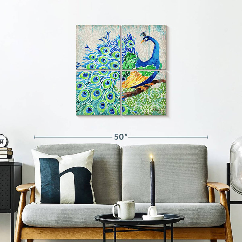 Brampt Patterned Peacock I, 26" H x 26" W
