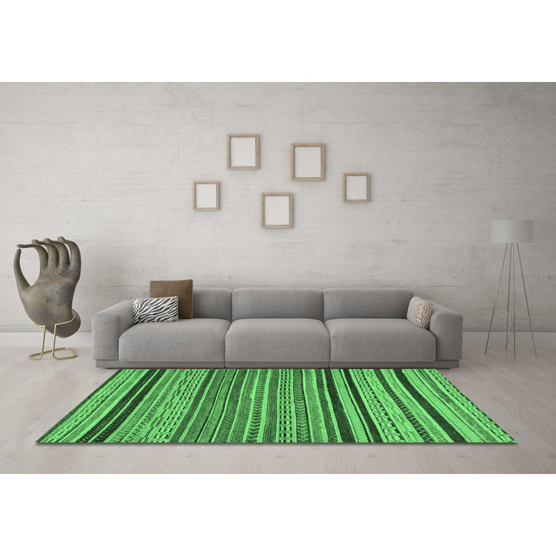 Kefira Washable Geometric Indoor Rug, Square 4'