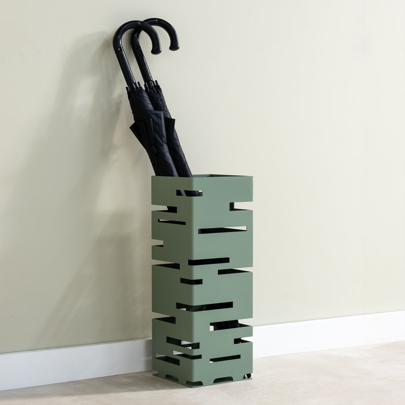 MODERN Metal Freestanding Umbrella Stand, Dusty Green