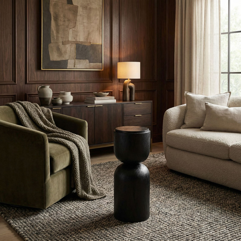 Kudoro Marble End Table, 26" H x 9.5" W x 9.5" D