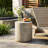 Lightweight Outdoor Concrete Side Table, MGO End Table, Light Gray