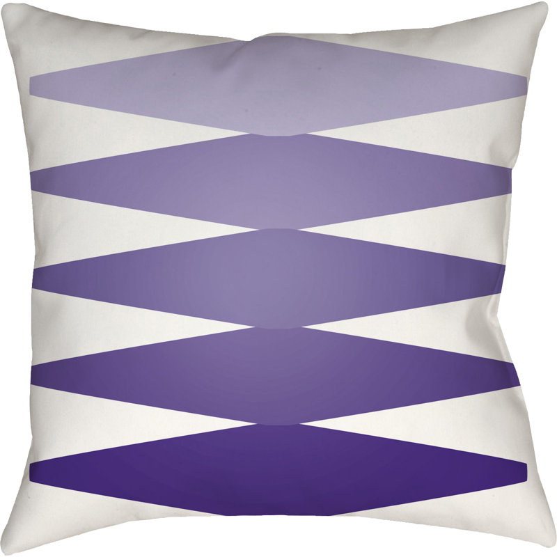 Moderne Outdoor Reversible Throw Pillow, Purple, 22" H  x 22" W x 4" D
