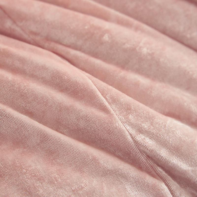 Juicy Couture Crushed Velvet Reversible Comforter & Shams Bedding Sets, King Comforter + 2 King Shams, Pink