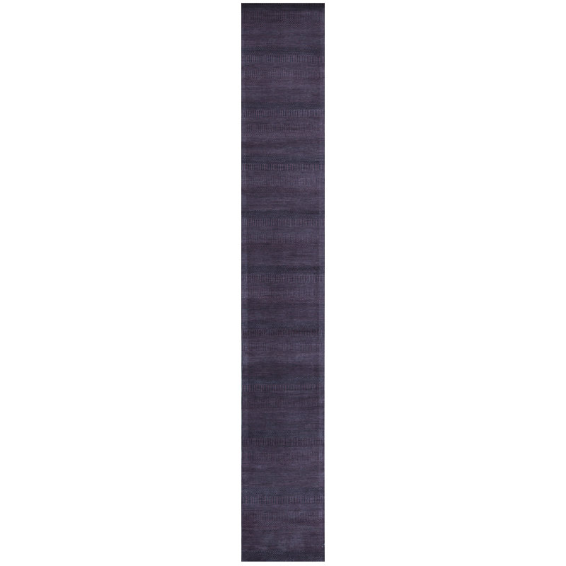 Chemin de table mauve et noir noué à la main de haute qualité