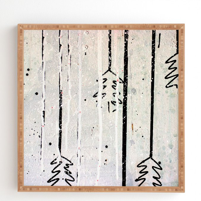 « trees trees », impression, H 12 po x l 12 po, Cadre satiné