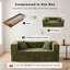 Canapé-lit futon convertible de 200 cm avec poche de rangement et porte-gobelets, canapé-lit modulable en velours côtelé, canapé-lit gigogne pour salon, aucun assemblage requis-1976803528