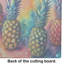 Colourful Pineapples Glass Cutting Board Large