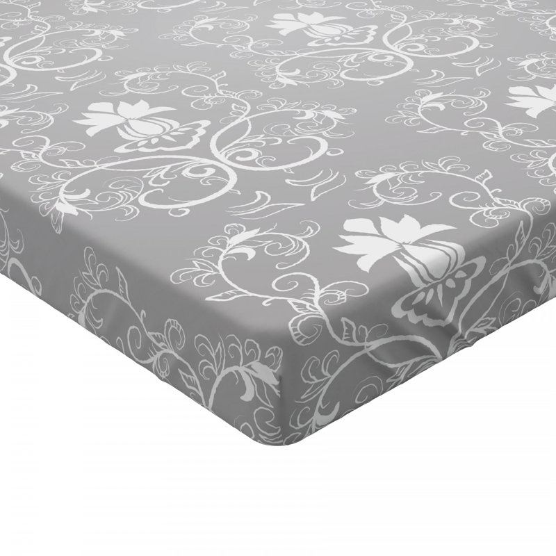 Microfiber Damask Fitted Sheet, Full Fitted Sheet